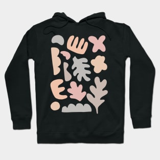 Organic Shapes Abstract Pattern In Soft Colors Hoodie